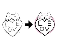 あなたの手書きのイラスト、ロゴをデータ化します イメージ1