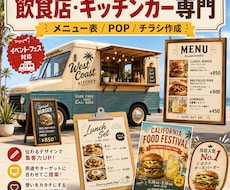 キッチンカーのメニューポップ作ります イメージ1