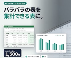 Excelの集計・整形・関数・重複削除を代行します イメージ1