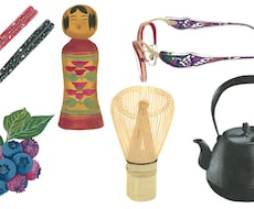 日本各地の特産品・工芸・農産物のイラスト制作します イメージ1