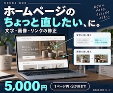 ホームページの文字・画像・リンクを修正します イメージ1