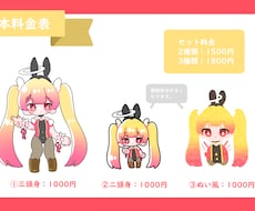 ちみっとしたきゃら描きます 最短納品1週間（※急ぎの場合はご相談ください）