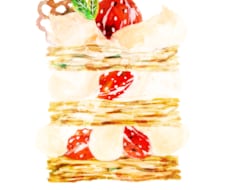 思わずきゅん♡とする美味しそうな食べ物を描きます あれ？イラスト調の食べ物なのに可愛くて美味しそう…！？