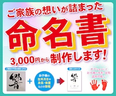 ご家族の想いのこもった命名書✴︎制作します イメージ1