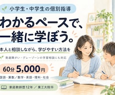 発達障がい・グレーゾーンの小中学生を指導します イメージ1