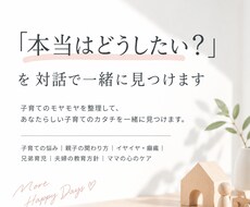 本当はどうしたい？を対話で一緒に見つけます イメージ1