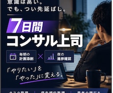7日間、あなたの行動をコンサル上司が管理します イメージ1