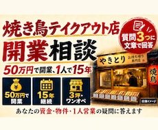 焼き鳥テイクアウト店の開業相談に答えます イメージ1