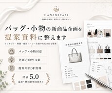 バッグ・小物の商品企画資料を作ります コンセプト・特徴・使用イメージを提案用に整理します