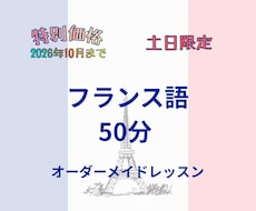 フランス語50分オーダーメイドレッスンします 【2026年10月まで】仏検1級•C1のお母ちゃん先生