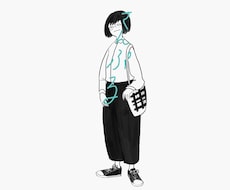 シンプル！白黒イラスト描きます イメージ1