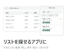 好きなものリストを探せるアプリにします イメージ1