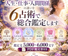 人生・仕事・人間関係の迷いを6占術で総合鑑定します イメージ1
