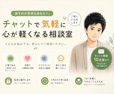 電話が不安な方のためにチャット相談も受け付けます イメージ1