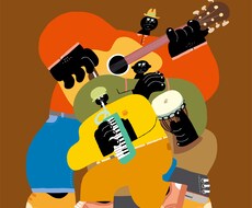 音楽聴いてビール飲んで楽しくなるイラスト描きます イメージ1