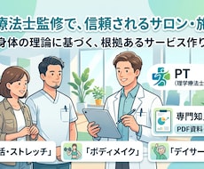 理学療法士が身体の理論で貴店を監修し信頼を築きます 運動学・生理学の理論で裏付け。根拠ある接客で競合と差別化。