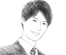 すっきりした鉛筆画風の似顔絵CGイラスト作成します SNSアイコンやホームページの似顔絵にモノクロCGイラスト
