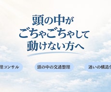 思考整理コンサルタントがお悩みを整理します イメージ1