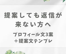 在宅ワーク初心者の受注用プロフィールを作ります 提案しても返信が来ない方へ／3案＋提案文テンプレ付き
