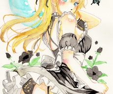 ご自身のAIイラストをアナログで描き直します 塗り絵師がAIイラストに命を吹き込みませます！