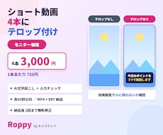ショート動画4本にテロップを付けます イメージ1
