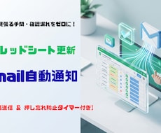 スプレッドシート入力・更新をメールに自動通知します イメージ1