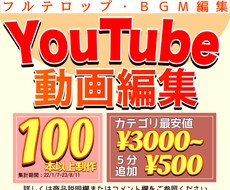 YouTubeなどの動画編集します イメージ1