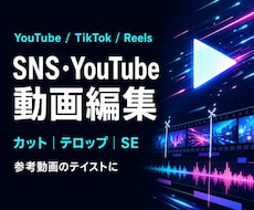 YouTube・SNS動画を見やすく編集します カット・テロップ・SEまで一貫対応
