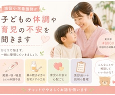 子どもの体調や育児不安を聞きます イメージ1