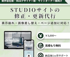 STUDIOサイトの修正・更新をします イメージ1