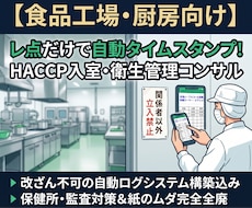 タブレットにレ点だけでHACCP入室管理出来ます レ点のタイムスタンプで改ざん不可の自動ログシステム構築込み