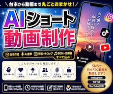 AIショート動画を制作します 台本・AI音声・字幕・BGMまでまとめて対応