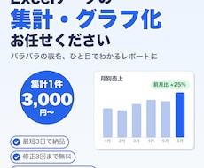 Excelの集計・グラフ化・レポート作成をします イメージ1