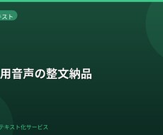 議事録用に音声を整文納品します イメージ1