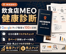 飲食店のMEOを診断し改善点をレポートします Googleマップ集客、何から直すべきかを8ページで見える化