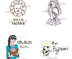 魅力UP！オリジナルのショップロゴをお描きします 商用◎手書き風味でお洒落なロゴ作成します！