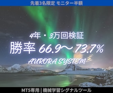 感情トレードから卒業！AIシグナルツール提供します 【3万回の検証データ公開】MT5専用機械学習分析システム