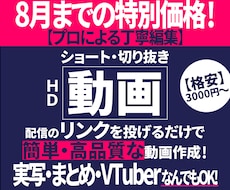 8月まで特別価格！企業編集者が刺さる動を画作ります 格安3000円から！推しへの誕プレやリーチ拡大に貢献！