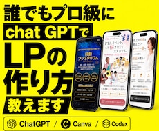 Chat GPTでプロ級のLPを作る方法を教えます 知識不要◎60分×2回でプロ級のLPデザイナーに◎副業にも