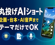 テーマだけでAIショート動画を丸ごと制作します イメージ1
