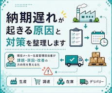納期遅れが起きる原因と対策を整理します 生産・調達・外注・顧客対応における課題を見える化します