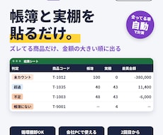 棚卸差異エクセル貼るだけでズレた商品を出します イメージ1