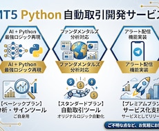 MT5とPythonで分析、自動取引ツール作ります イメージ1