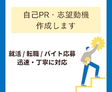 自己PRや志望動機を丁寧に作成します