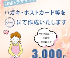 canvaにてハガキ等作成します