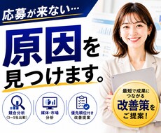 応募が来ない原因を採用市場から分析します 競合・媒体・市場を分析し、最短で成果につながる改善策をご提案
