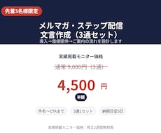 3名様限定｜メルマガ・ステップ配信文言作成します イメージ1