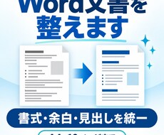 Word文書の書式とレイアウトを整えます イメージ1