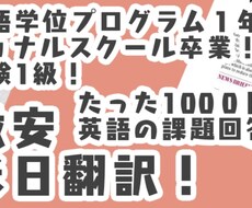 激安日米翻訳行います イメージ1