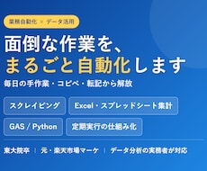 スクレイピング・データ収集を自動化します 毎日の手作業・コピペ・転記を、自動化で終わりにします